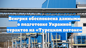 Венгрия обеспокоена данными о подготовке Украиной терактов на «Турецком потоке»