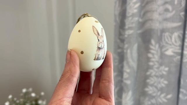 Декоративные пасхальные яйца ПАСХАЛЬНАЯ НЕЖНОСТЬ, натуральная скорлупа, 6 см, 4 шт., 2055374