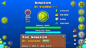 Я ИГРАЮ В GEOMETRY DASH в уровень Kingdom!