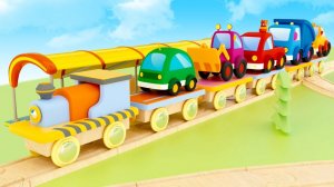 МАШИНКИ МОКАС ЕДУТ НА ПОЕЗДЕ! 🚂🎶 Строим дорогу и поём ВЕСЁЛУЮ ПЕСЕНКУ про ЧУХ-ЧУХ! 🛤️✨