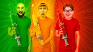 ЕДИМ ТОЛЬКО ОДИН ЦВЕТ ЕДЫ 24 ЧАСА!