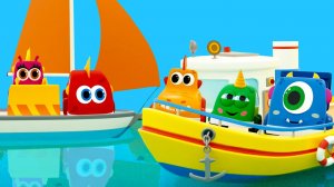 ЛОДОЧКА ПЛЫВЁТ 🚣🎶 | Машинки Мокас ПОЮТ КОЛЫБЕЛЬНУЮ | Детская песенка про путешествие 🌙✨