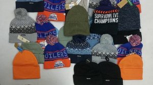 41813 Шапки микс брендов сток, 10пак, hats mix оптом