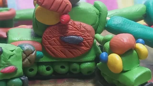 Папа, не уходи! - Мультики про танки из пластилина