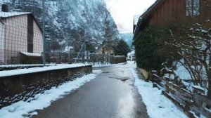 Снежная живописная зимняя прогулка в Гальштате, Австрия. Звуки зимы ❄️