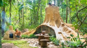 Строительство самого невероятного укрытия в глубоких джунглях. Примитивными методами.