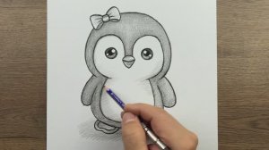 Как легко нарисовать милого пингвина карандашом: простой пошаговый урок рисования