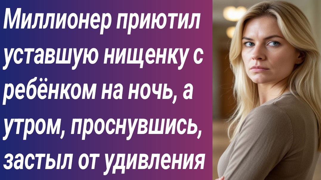 Истории для Вас/Миллионер приютил уставшую нищенку с ребёнком на ночь, а утром, проснувшись…