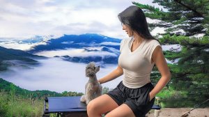 Какого это, кемпинг в одиночестве на облаках, великолепный вид.