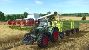 FS25 Уборка овса Claas Lexion 480/560, FENDT 930, FENDT 1052, карта Fenyerpuszta