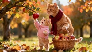 Джинджи и мама Уютное яблочное утро 🍎