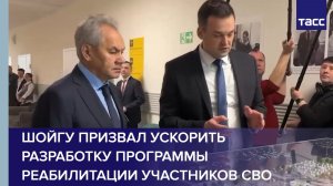 Шойгу призвал ускорить разработку программы реабилитации участников СВО