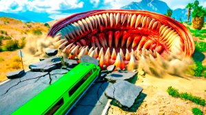 Длинный Лимузин перелетел Огромную Кошмарную Яму в Гта 5! Экспермент в Gta 5 Онлайн