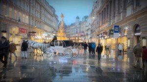 Снегопад в Вене 4K Вечерняя прогулка по городу 2026 Расслабляющая и капризная атмосфера