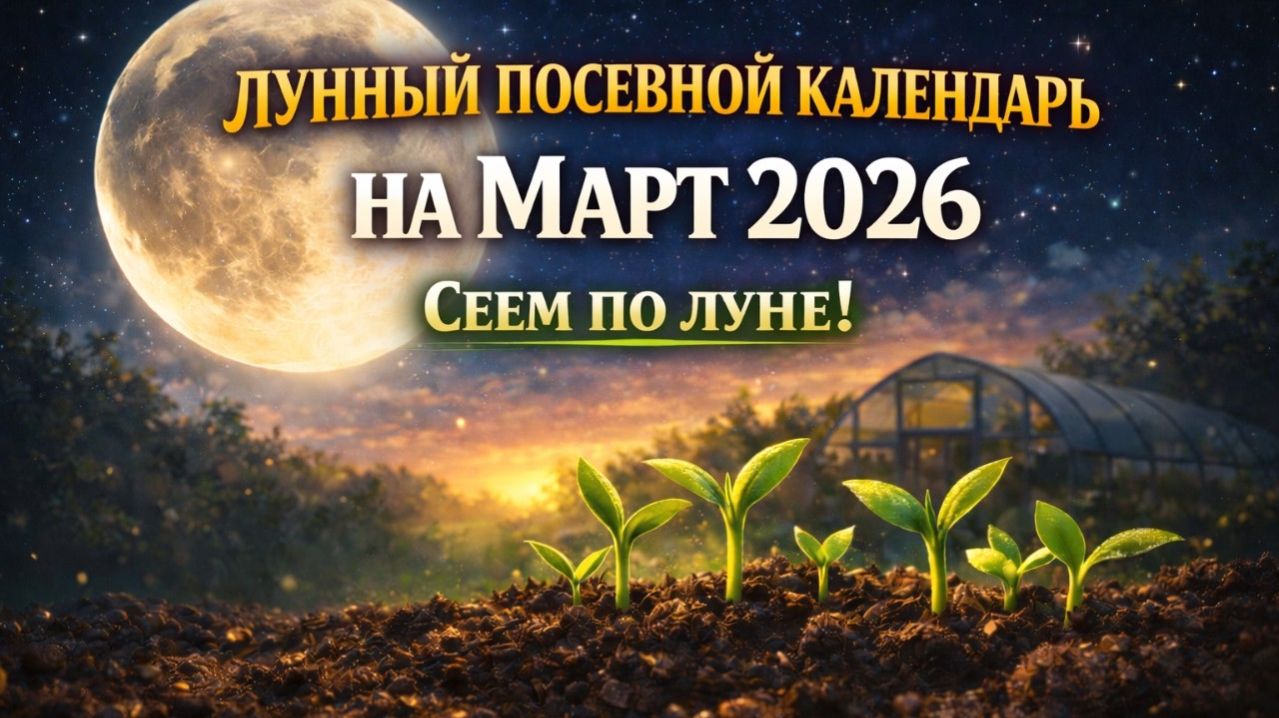 ЛУННЫЙ ПОСЕВНОЙ КАЛЕНДАРЬ ОГОРОДНИКА На Март 2026