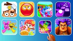 🌈SPRUNKI & Heroes & Genshin & Red Ball Super Run & Scary Teacher 3D Stone Age & Demon Hunters 3