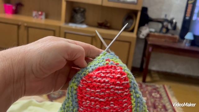 Вяжу ТАПОЧКИ СЛЕДОЧКИ двумя спицами с одним швом