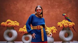 Попугаи и цветы