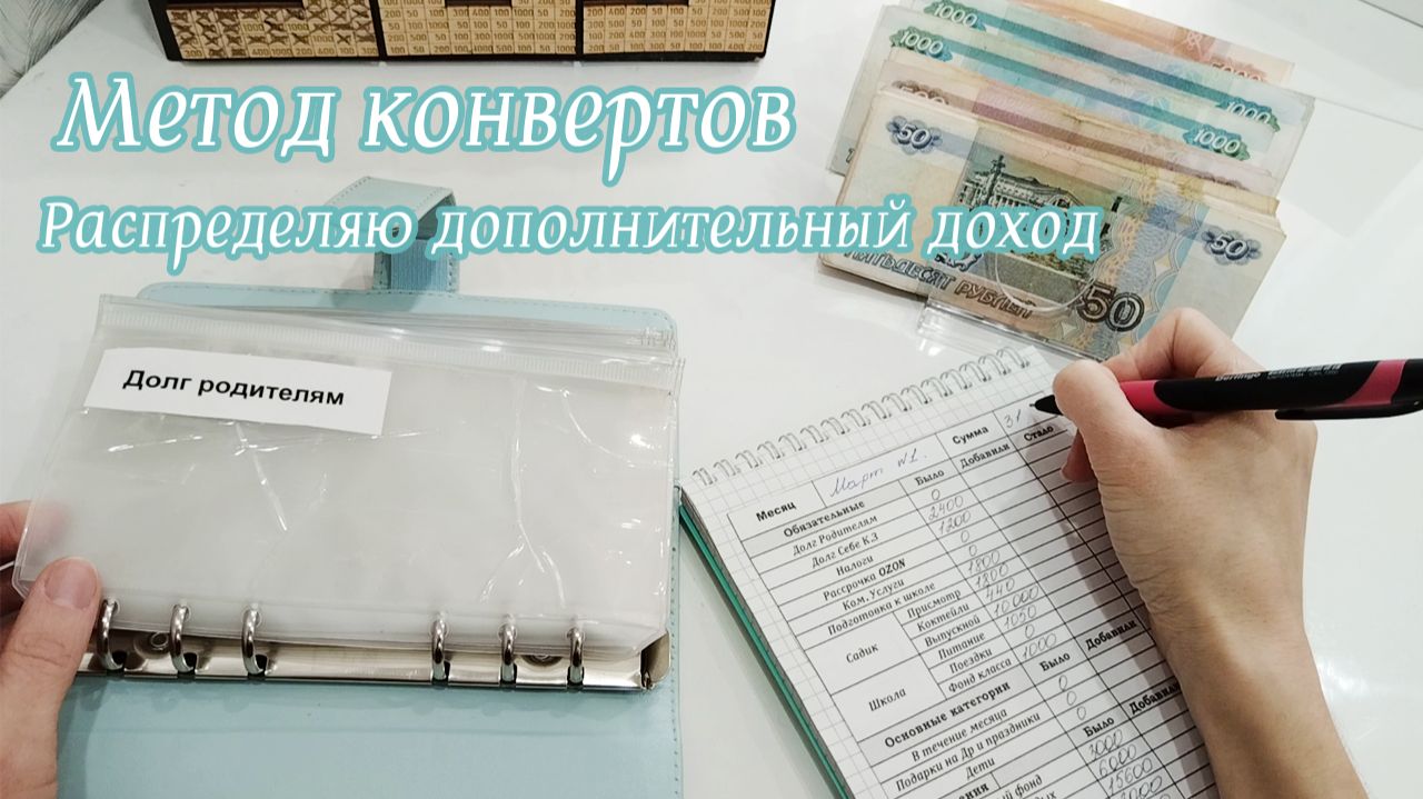 🤩Дополнительный доход ✅ Распределение бюджета по конвертам🌸 Март