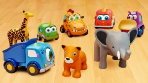 МАШИНКИ МОКАС СТРОЯТ ДОМИКИ ДЛЯ ЖИВОТНЫХ В ЗООПАРКЕ! 🏗️🦒 Слон, тигр и жираф ждут! 🐘🐯