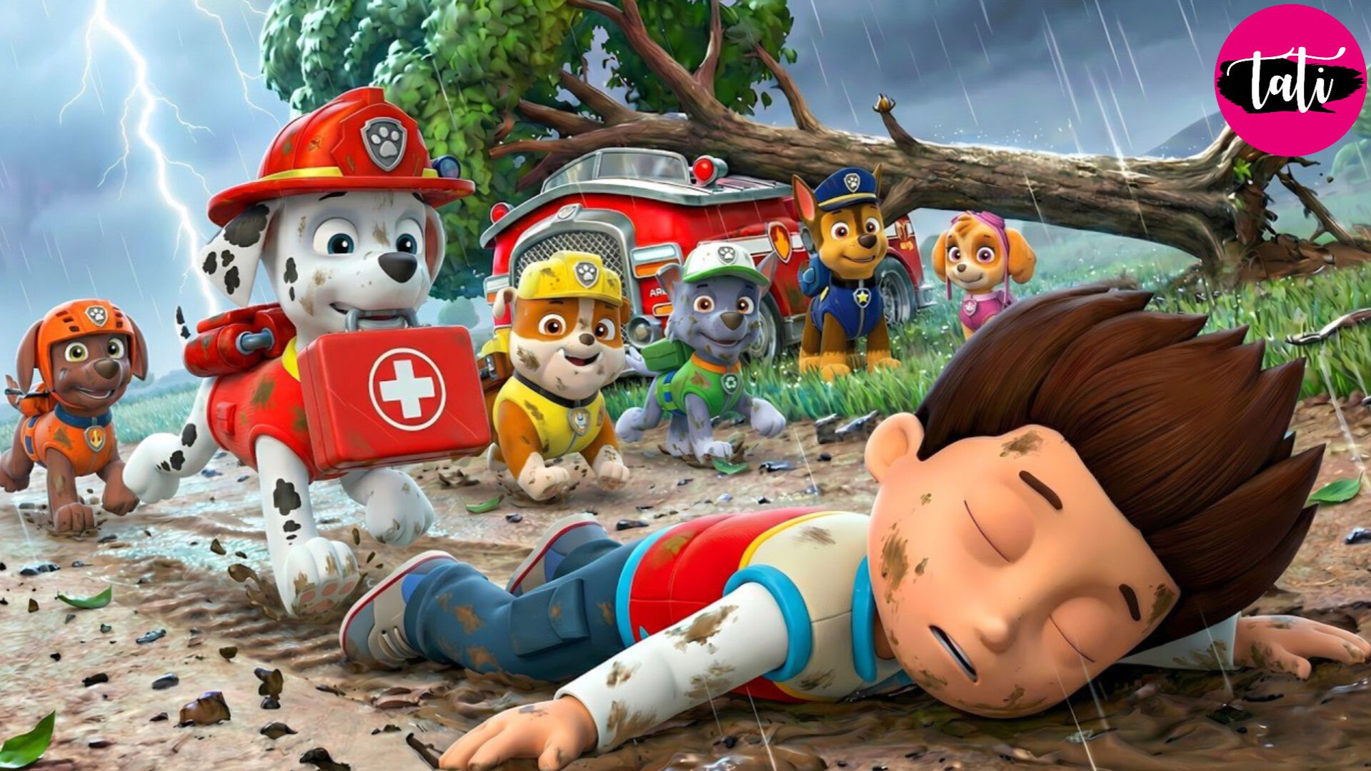 Щенячий патруль и Маршалл. Залипательное видео. Мультфильм для детей и малышей. Анимация 337