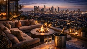 Роскошная атмосфера заката в пентхаусе ✨ Lounge-музыка с видом на городской горизонт для глубокого р