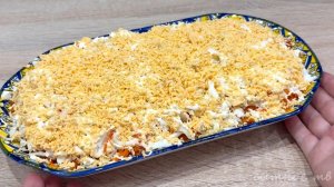 Вкусный салат с печенью на праздничный стол