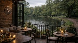 Уютная атмосфера кафе у реки ✨ Расслабляющая lounge-музыка и спокойный вид на природу