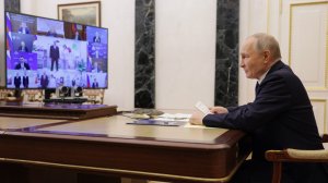 Владимир Путин по видеосвязи провёл совещание с членами Правительства, Кремль, 4 марта 2026 года