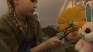 Папа занял палатку