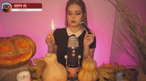 [4K]🎃ТЫКВЕННЫЙ АСМР на Хэллоуин 🕯 Тихий голос, огонь, таппинг, шуршание с ушка на ушко 🧙