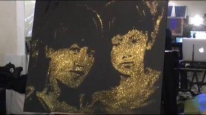 Портрет блестками