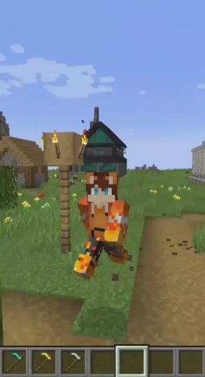 обзор на мою деревню в Minecraft