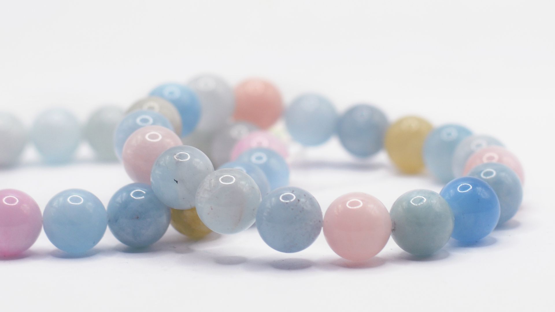 Браслет Берилл: Аквамарин, Морганит, Гелиодор (Бразилия)