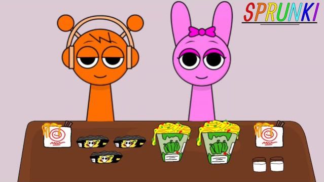 СПРУНКИ АНИМАЦИЯ: ОРЕН И ПИНКИ ЕДЯТ ЯПОНСКУЮ ЕДУ! ЗАБАВНОЕ ВИДЕО РЕАКЦИЯ