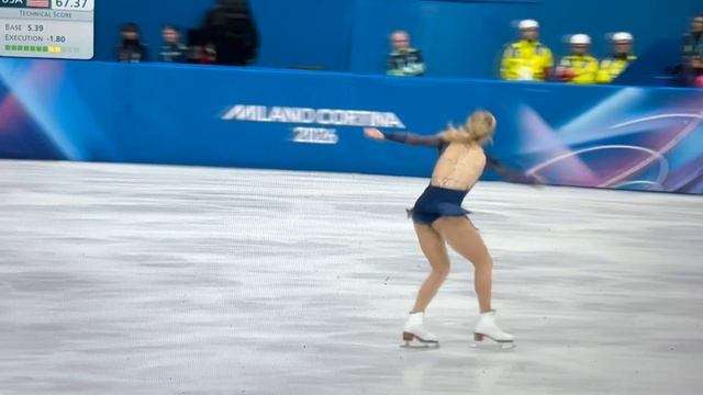 Произвольная программа Эмбер Гленн в Милане 19.02.2026