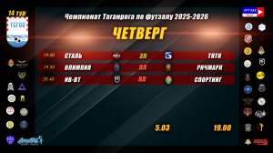 ЧЕМПИОНАТ ТАГАНРОГА ПО ФУТЗАЛУ 2025-2026 ЧЕТВЕРГ 5 МАРТА