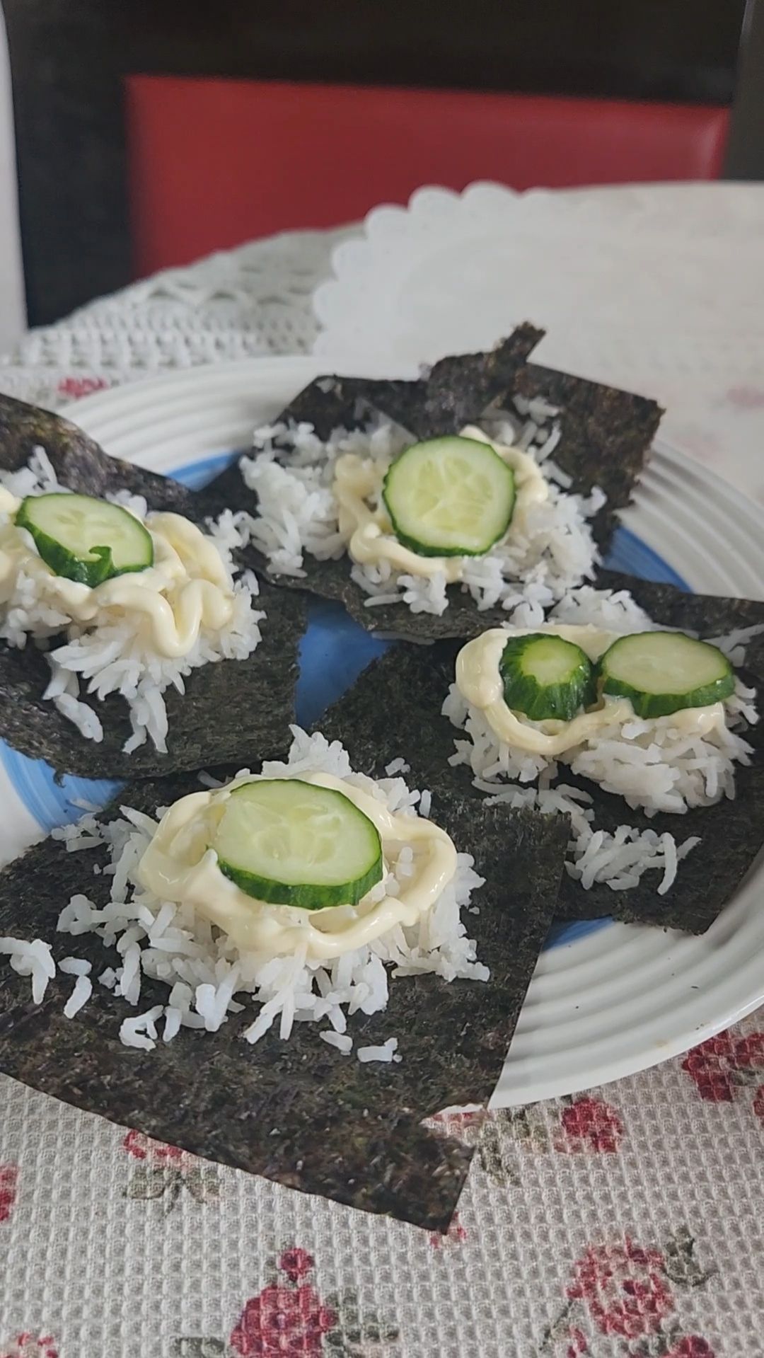 Рисовая поляна Басмати на нори 🍚 🥒 🍣