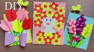7 ИДЕЙ ОТКРЫТОК на 8 МАРТА своими руками