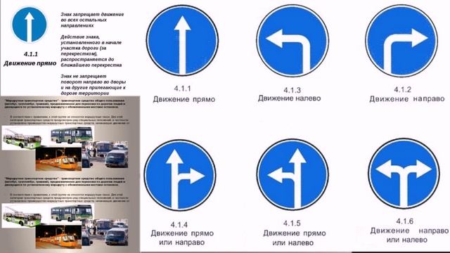 Предписывающие знаки. Знак 4.1.1. Движение прямо