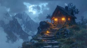 Полуночный домик - Нежная музыка для сна с звуками дождя, фоновая музыка