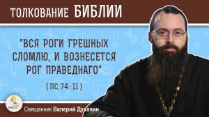 "Вся роги грешных сломлю, и вознесется рог праведнаго" (Пс. 74:11).  Священник Валерий Духанин