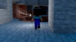 Мелкий парень заблудился в шахте в Майнкрафте, мультфильм