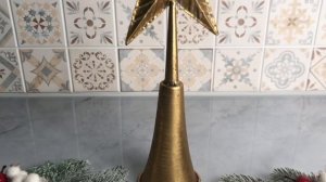 Ёлочная верхушка СТЕЛЛА КЛАССИКА, металл, золотая, 33 см, 1137563