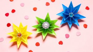 Оригами ЦВЕТЫ Подарок маме 8 марта своими руками из бумаги
