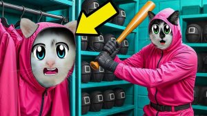 ИГРА В КАЛЬМАРА с КОТАМИ в Реальной Жизни! Squid game challenge