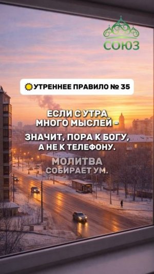 Утреннее правило №35