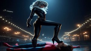 Черная кошка уничтожает Человека паука