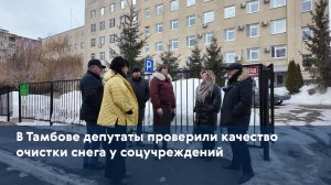 В Тамбове депутаты проверили качество очистки снега у соцучреждений