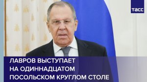 Лавров выступает на одиннадцатом посольском круглом столе